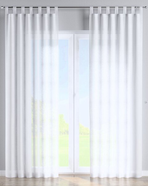Füles függöny termék színe fehér szövet áttetsző, fonott