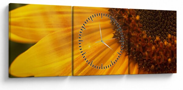 Kép - Napraforgók (órával) (90x30 cm)