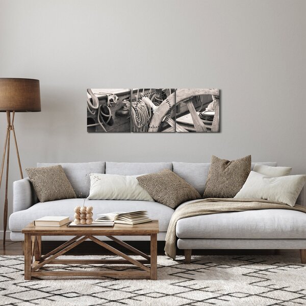 Kép - Vitorlás kormánylapát (órával) (90x30 cm)