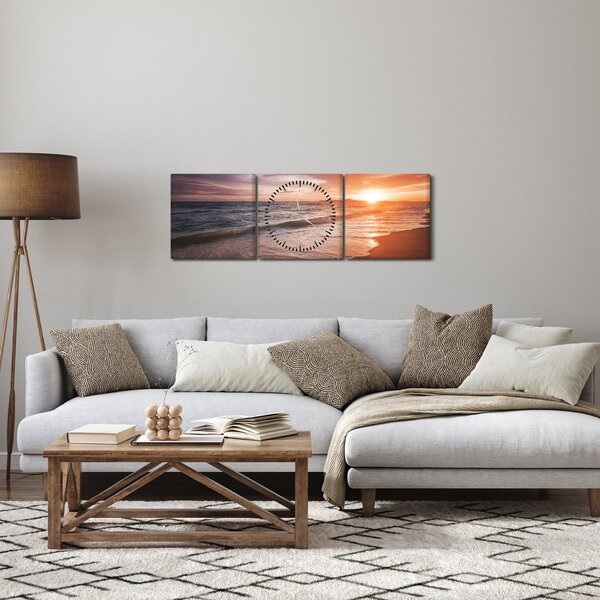 Kép - Naplemente Thaiföldön (órával) (90x30 cm)