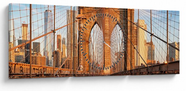 Kép - Brooklyn híd (órával) (90x30 cm)