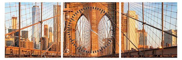 Kép - Brooklyn híd (órával) (90x30 cm)