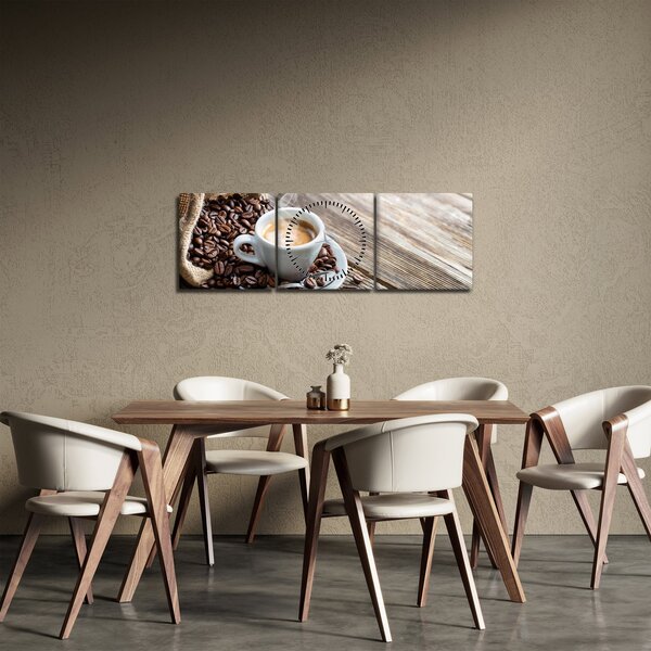 Kép - Espresso (órával) (90x30 cm)