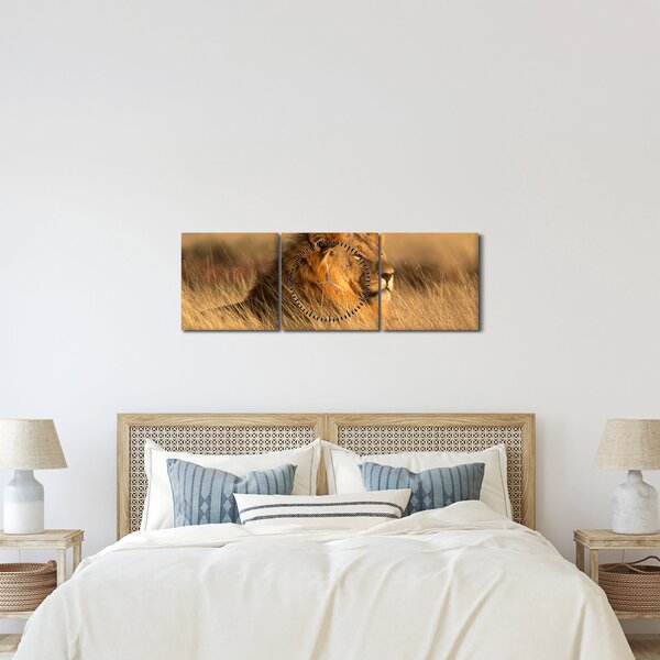 Kép - Etosha Nemzeti Park (órával) (90x30 cm)