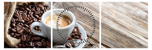 Kép - Espresso (órával) (90x30 cm)
