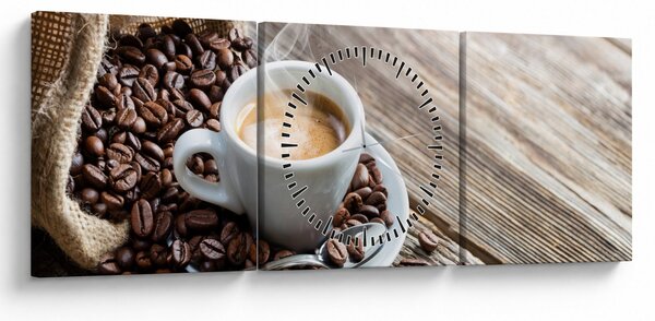 Kép - Espresso (órával) (90x30 cm)