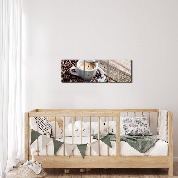 Kép - Espresso (órával) (90x30 cm)