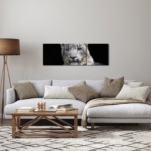 Kép - Snow Leopard (órával) (90x30 cm)