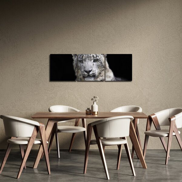 Kép - Snow Leopard (órával) (90x30 cm)