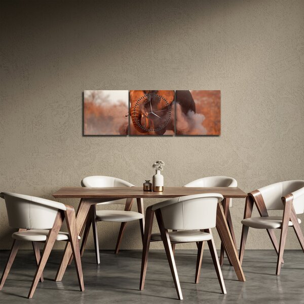 Kép - Nagy afrikai elefánt (órával) (90x30 cm)