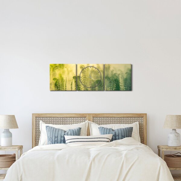 Kép - Részlet a tavaszi ködös természetből (órával) (90x30 cm)