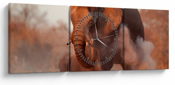 Kép - Nagy afrikai elefánt (órával) (90x30 cm)