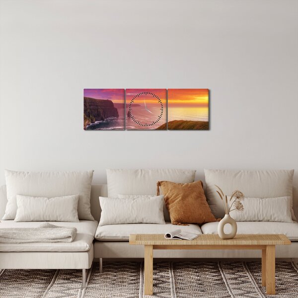 Kép - Cliffs of Moher (órával) (90x30 cm)