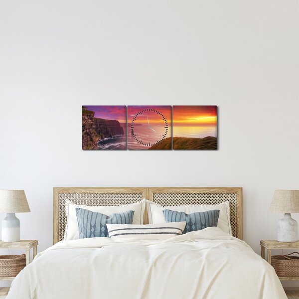 Kép - Cliffs of Moher (órával) (90x30 cm)