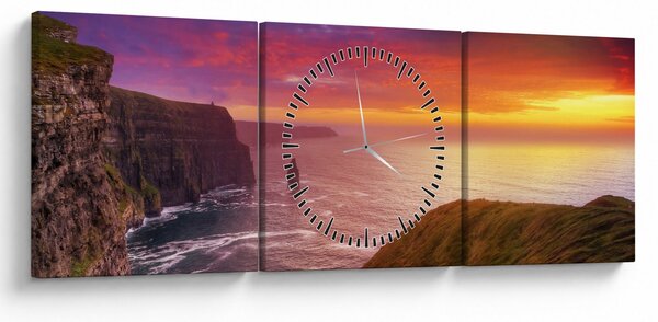 Kép - Cliffs of Moher (órával) (90x30 cm)
