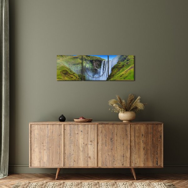 Kép - Seljalandsfoss vízesés (órával) (90x30 cm)
