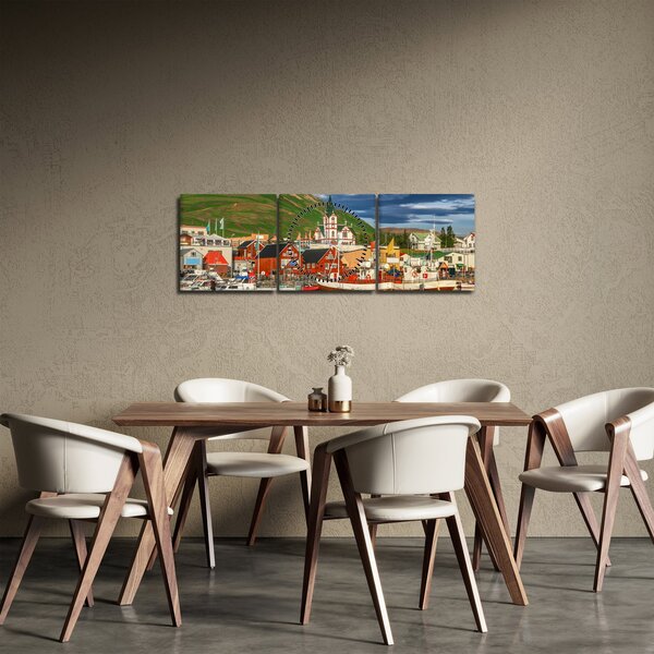 Kép - Húsavík (órával) (90x30 cm)