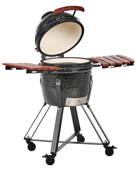 Faszén grill KAMADO Kerámia Fekete