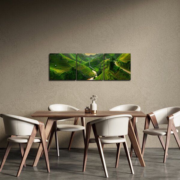 Kép - Mu Cang Chai rizsteraszok (órával) (90x30 cm)