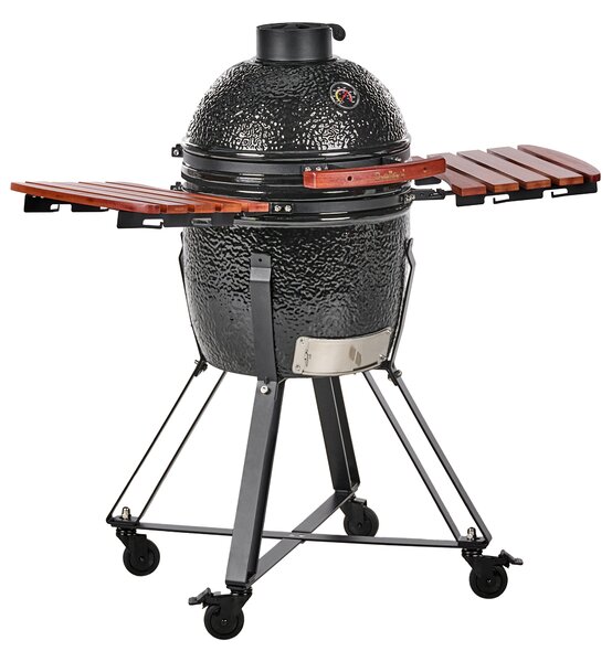 Faszén grill KAMADO Kerámia Fekete