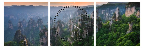 Kép - Zhangjiajie Nemzeti Erdei Park (órával) (90x30 cm)