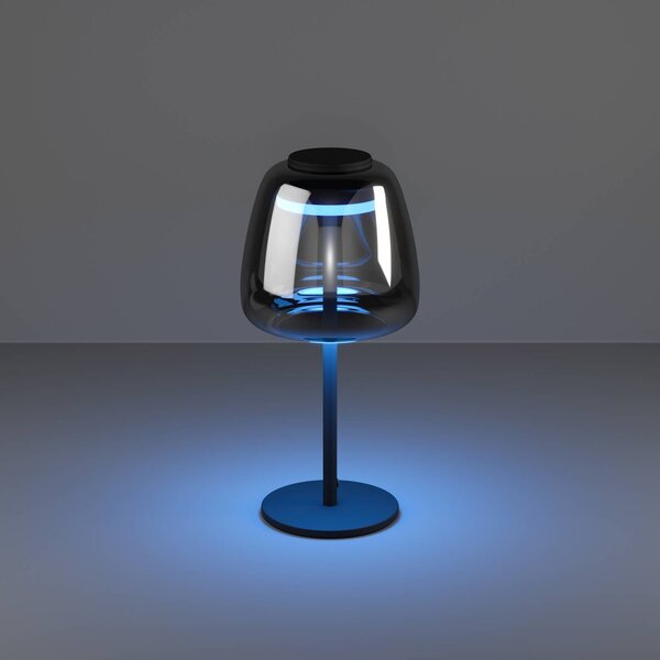 EGLO connect LED-es asztali lámpa Alfero-Z, RGB, CCT, fekete, dimmelhető, Fekete, Nappali / Étkező, fém, Modern