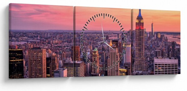Kép - New York (órával) (90x30 cm)