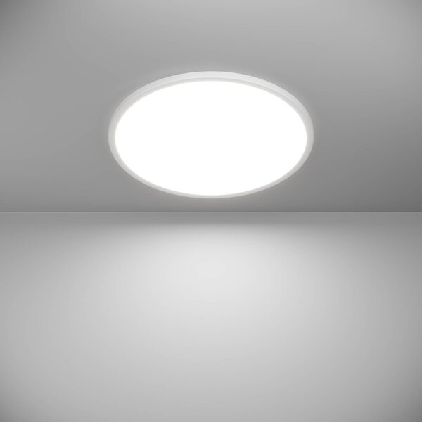 EGLO connect LED-es mennyezeti lámpa Rovito-Z, fehér, Ø 50 cm, dimmelhető, Fehér / opál, Nappali / Étkező, Műanyag