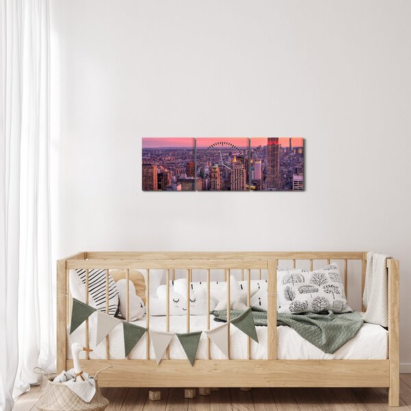 Kép - New York (órával) (90x30 cm)