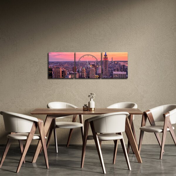 Kép - New York (órával) (90x30 cm)