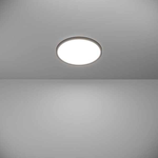 EGLO connect LED-es mennyezeti lámpa Rovito-Z, fekete, Ø 30 cm, dimmelhető, Fekete, Nappali / Étkező, Műanyag