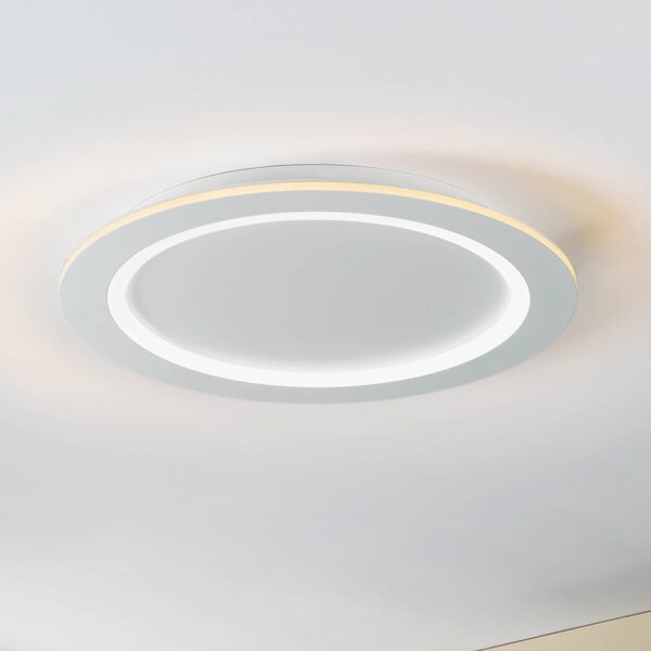 EGLO connect LED mennyezeti lámpa Padrogiano-Z, Ø 60 cm, fehér, dimmelhető, Fehér / opál, Nappali / Étkező, fém, Modern