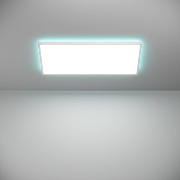 EGLO connect LED-es mennyezeti lámpa Rovito-Z, fehér, 57 x 30 cm, dimmelhető, Fehér / opál, Nappali / Étkező, Műanyag