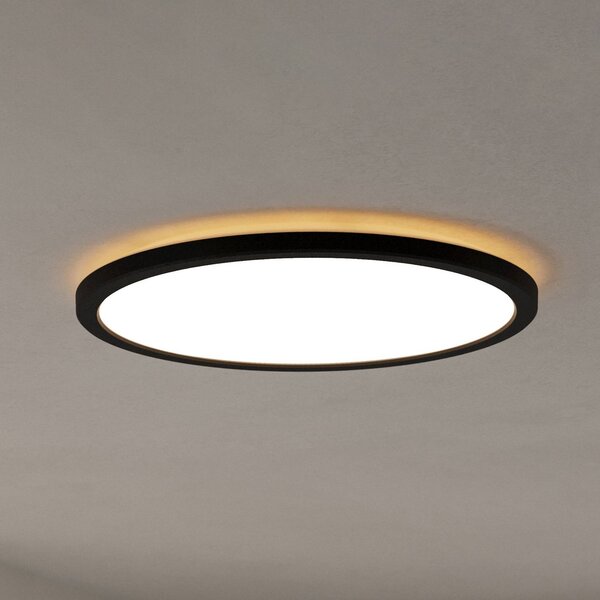 EGLO connect LED-es mennyezeti lámpa Rovito-Z, fekete, Ø 39 cm, dimmelhető, Fekete, Nappali / Étkező, Műanyag