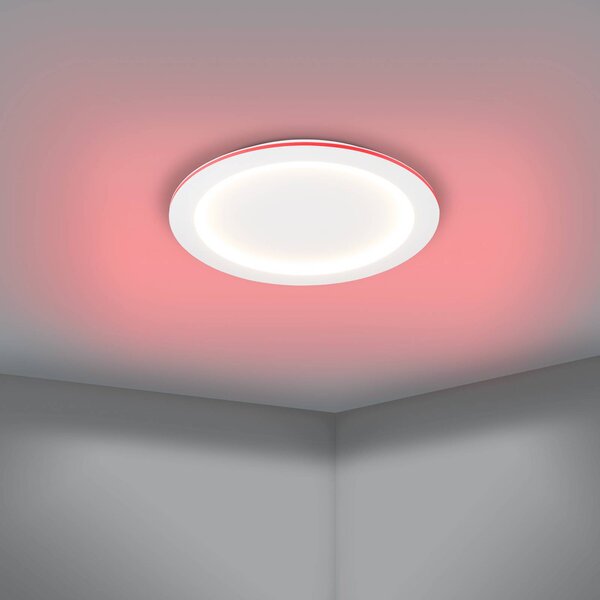 EGLO connect LED mennyezeti lámpa Padrogiano-Z, Ø 60 cm, fehér, dimmelhető, Fehér / opál, Nappali / Étkező, fém, Modern