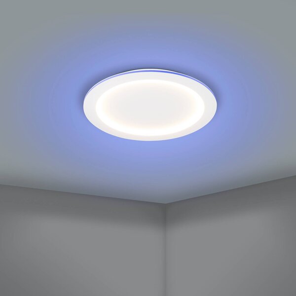 EGLO connect LED mennyezeti lámpa Padrogiano-Z, Ø 60 cm, fehér, dimmelhető, Fehér / opál, Nappali / Étkező, fém, Modern