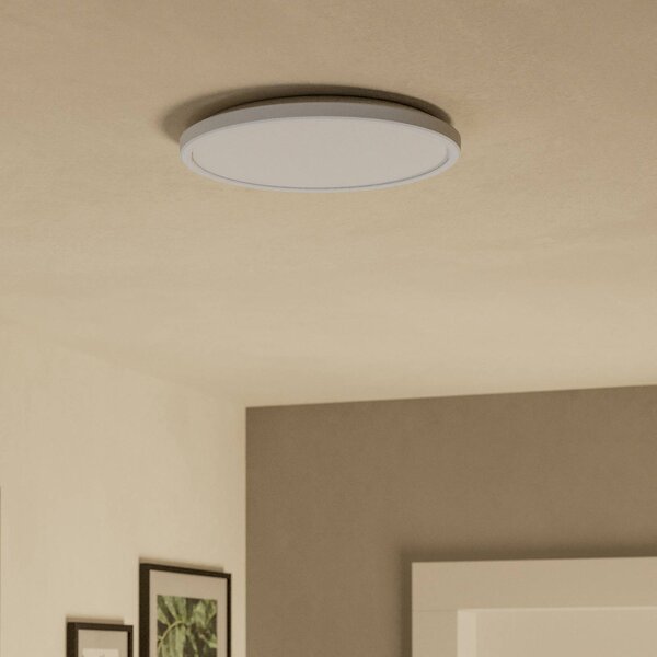 EGLO connect LED-es mennyezeti lámpa Rovito-Z, fehér, Ø 30 cm, dimmelhető, Fehér / opál, Nappali / Étkező, Műanyag