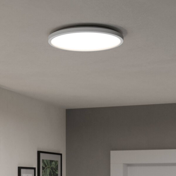 EGLO connect LED-es mennyezeti lámpa Rovito-Z, fehér, Ø 30 cm, dimmelhető, Fehér / opál, Nappali / Étkező, Műanyag