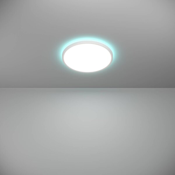 EGLO connect LED-es mennyezeti lámpa Rovito-Z, fehér, Ø 30 cm, dimmelhető, Fehér / opál, Nappali / Étkező, Műanyag