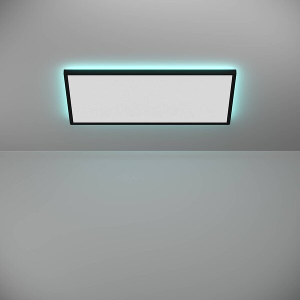 EGLO connect LED-es mennyezeti lámpa Rovito-Z, fekete, 57 x 30 cm, dimmelhető, Fekete, Nappali / Étkező, Műanyag