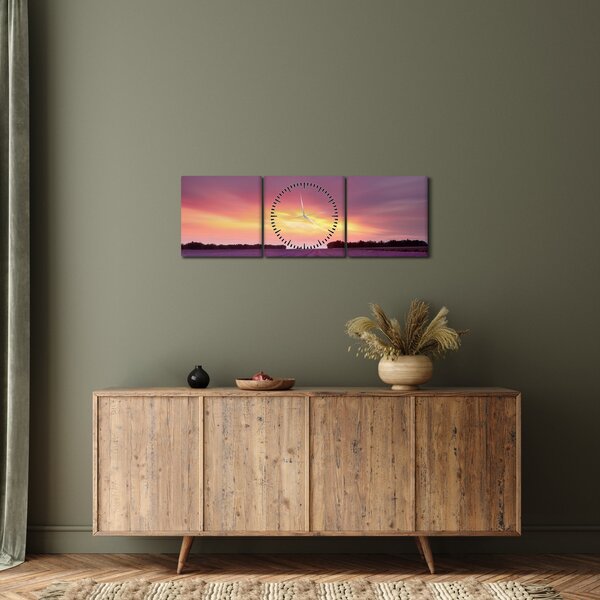 Kép - Levendula mező (órával) (90x30 cm)