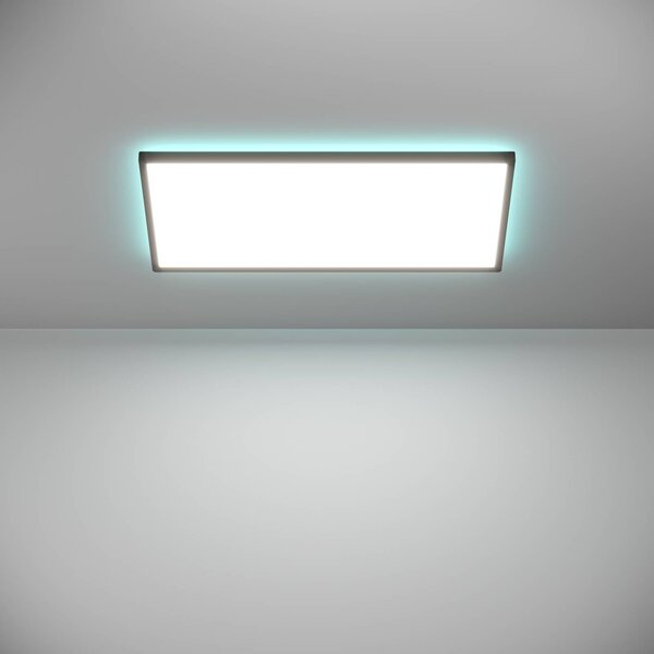 EGLO connect LED-es mennyezeti lámpa Rovito-Z, fekete, 57 x 30 cm, dimmelhető, Fekete, Nappali / Étkező, Műanyag