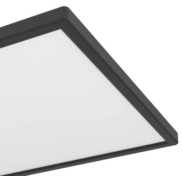 EGLO connect LED-es mennyezeti lámpa Rovito-Z, fekete, 57 x 30 cm, dimmelhető, Fekete, Nappali / Étkező, Műanyag