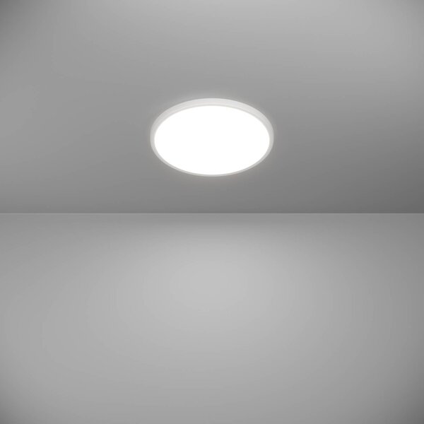 EGLO connect LED-es mennyezeti lámpa Rovito-Z, fehér, Ø 30 cm, dimmelhető, Fehér / opál, Nappali / Étkező, Műanyag