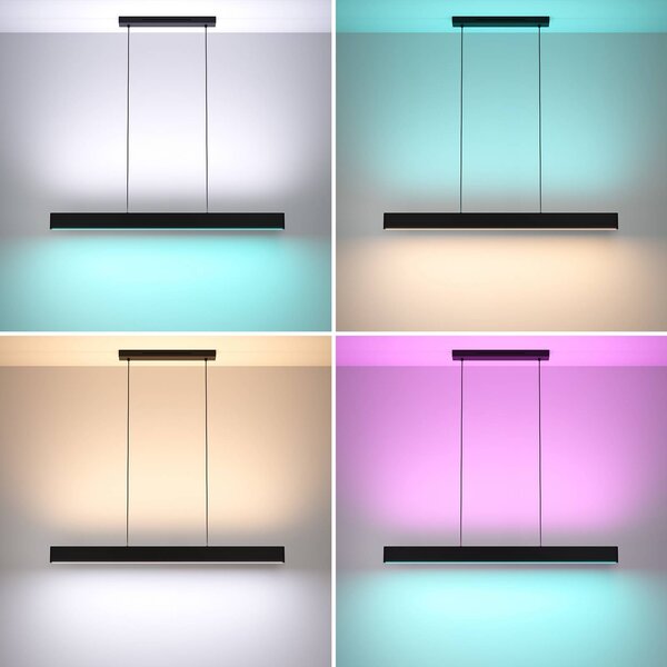 EGLO connect LED-es függesztett lámpa Andreas-Z, fekete, acél, dimmelhető, Fekete, Nappali / Étkező, fém, Modern