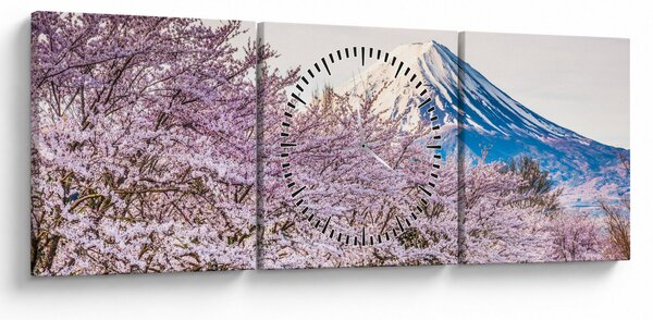 Kép - Japán tavasszal (órával) (90x30 cm)