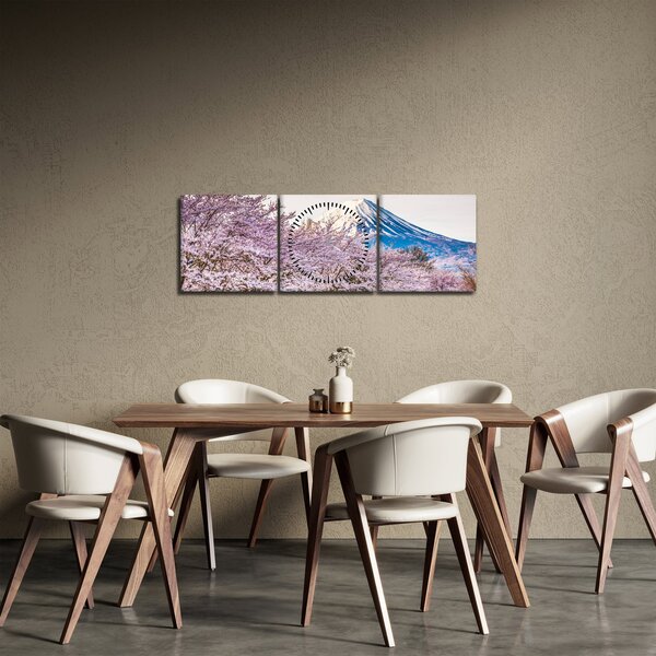 Kép - Japán tavasszal (órával) (90x30 cm)