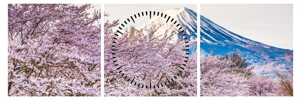 Kép - Japán tavasszal (órával) (90x30 cm)