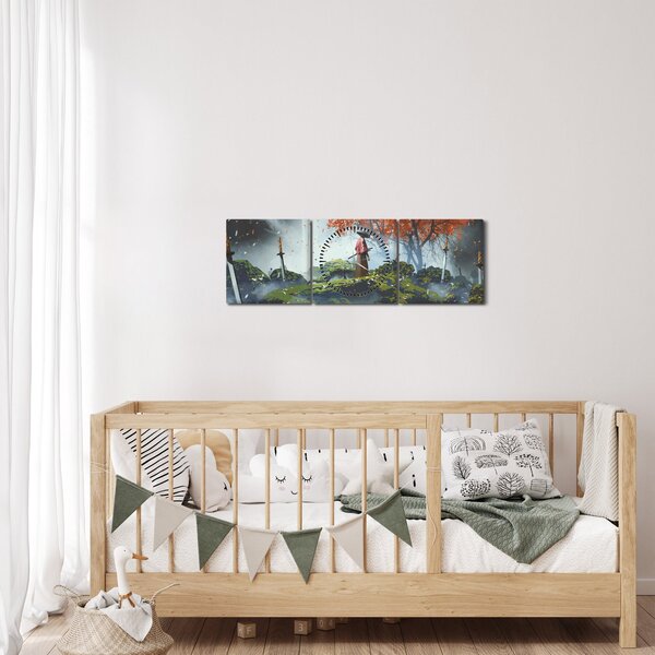 Kép - A kardok kertjének illusztrációja (órával) (90x30 cm)