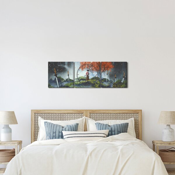 Kép - A kardok kertjének illusztrációja (órával) (90x30 cm)